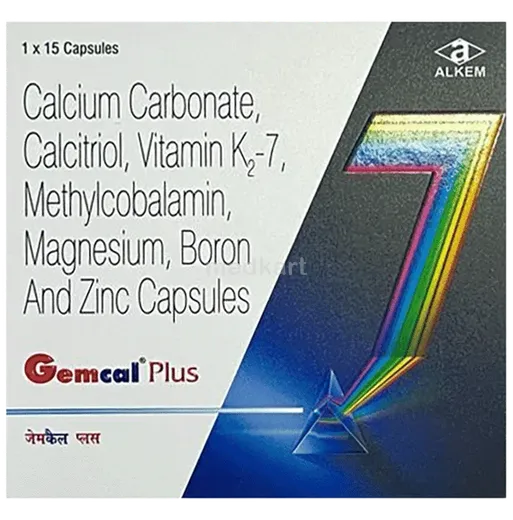 gemcal plus capsule 15's